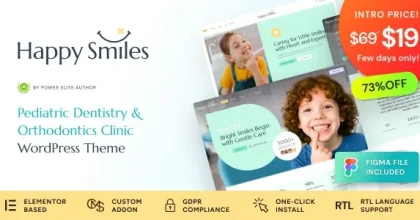 Happy Smiles – Pediatric Dental Clinic & Dentist WordPress Theme