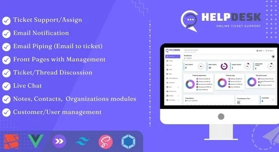 HelpDesk Online Ticketing System with Website – ticket support and management