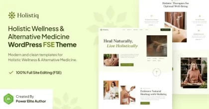 Holistiq - Holistic Wellness & Alternative Medicine FSE WordPress Theme