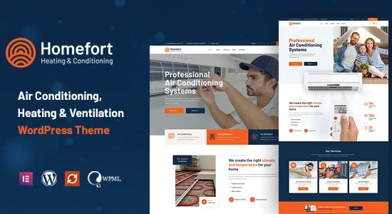 Homefort Air Conditioning & Heating WordPress Theme + RTL