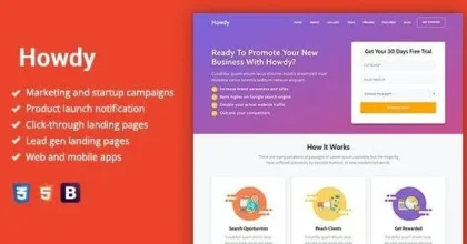 Howdy – Multipurpose High-Converting Landing Page WordPress Theme