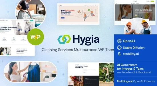 Hygia - Cleaning Services WordPress Theme