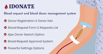 IDonatePro Blood Donation, Request And Donor Management WordPress Plugin