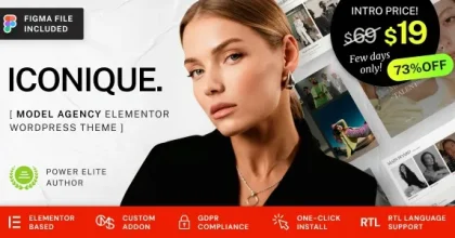 Iconique Fashion Model Agency WordPress Theme