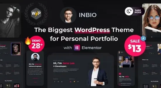 InBio – Personal Portfolio/CV WordPress Theme