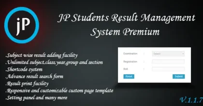 JP Students Result Management System Premium Download