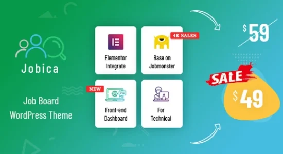 Jobica Elementor IT Job Board WordPress Theme