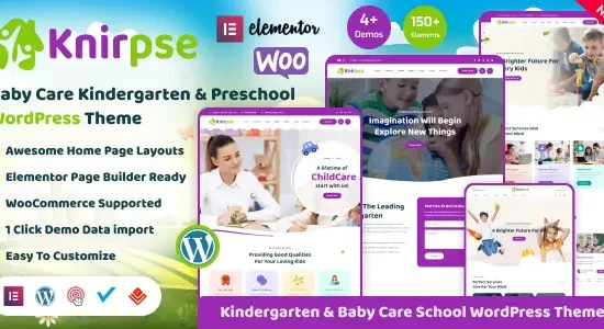 Knirpse Kindergarten & Baby Care WordPress Theme