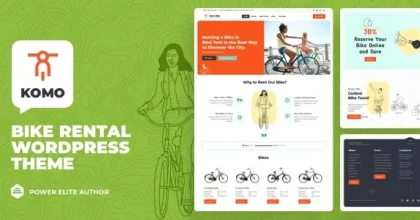Komo – Bike Rental Shop WordPress Theme