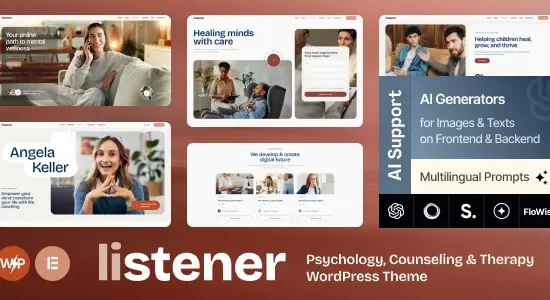 Listener - Psychology, Counseling & Therapy WordPress Theme