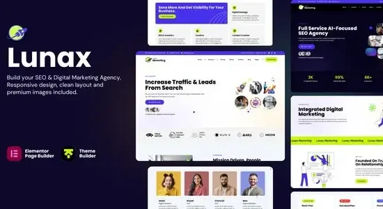 Lunax Digital Marketing Agency & SEO WordPress Theme