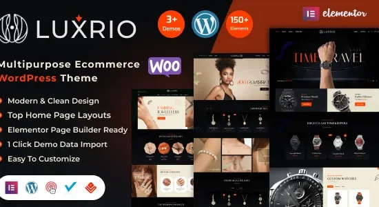 Luxrio – eCommerce Jewellery & Fashion WordPress Theme