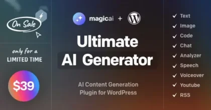 MagicAI for WordPress AI Text, Image, Chat, Code, and Voice Generator