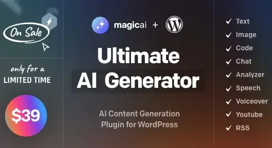 MagicAI for WordPress AI Text, Image, Chat, Code, and Voice Generator