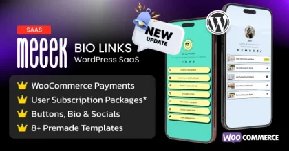 Meeek - Link in Bio SaaS (WordPress)