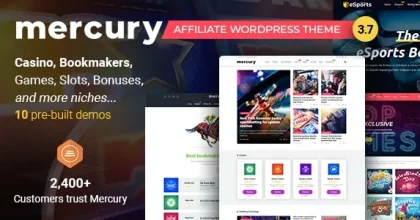 Mercury - Affiliate WordPress Theme. Casino, Gambling & Other Niches. Reviews & News