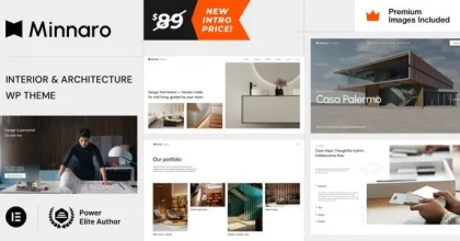 Minnaro - Interior Design and Architecture WordPress Theme