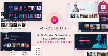 Miraculous Multi Vendor Online Music Store Elementor WordPress Theme