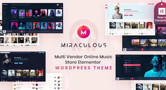 Miraculous Multi Vendor Online Music Store Elementor WordPress Theme