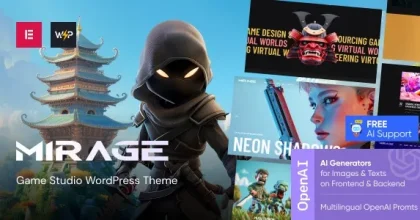 Mirage - Game Studio WordPress Theme