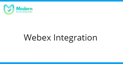 Modern Events Calendar Webex Integration 1.0.0