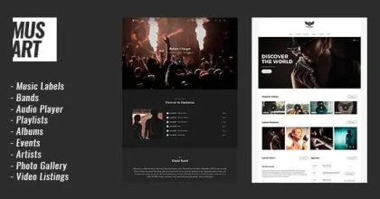 Musart – Music Label and Artists WordPress Theme