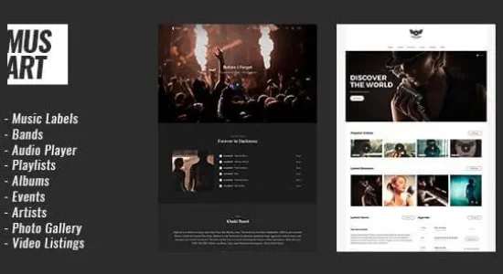 Musart – Music Label and Artists WordPress Theme