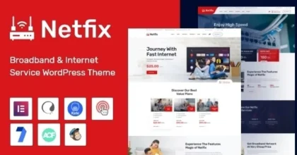 Netfix Broadband & Internet Services WordPress Theme