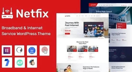 Netfix Broadband & Internet Services WordPress Theme