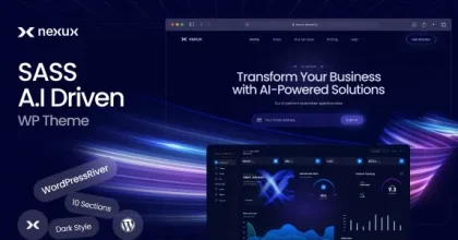 Nexux – AI Saas Landing Page WordPress Theme