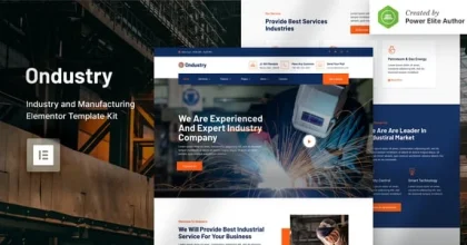 Ondustry – Industry & Manufacturing Elementor Template Kit