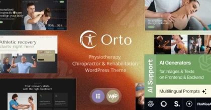 Ortho – Physiotherapy, Chiropractor & Rehabilitation WordPress Theme