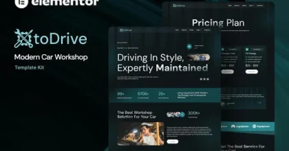 Otodrive - Modern Car Workshop Elementor Template Kit