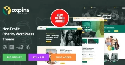 Oxpins - Non Profit Charity WordPress Theme