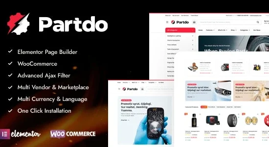 Partdo Auto Parts and Tools Shop WooCommerce Theme