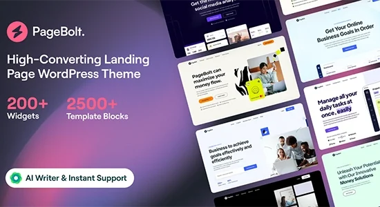 PageBolt - Landing Page WordPress Theme