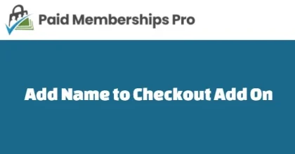 Paid Memberships Pro Add Name to Checkout Add On