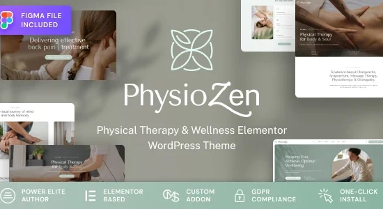 PhysioZen Chiropractor & Physiotherapy Wellness WordPress Theme