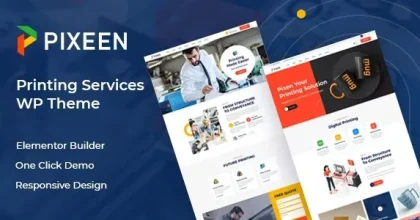 Pixeen - Printing Services Company WordPress Theme + RTL