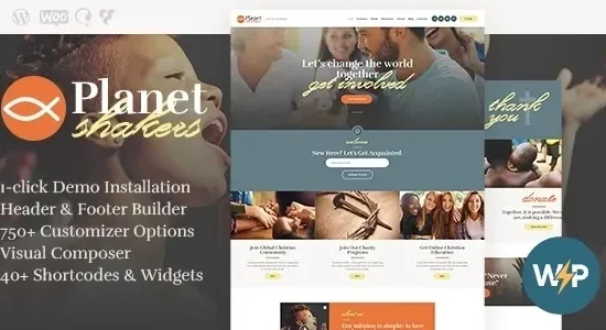 Planet Shakers – Church & Religion WordPress Theme