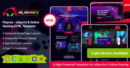 Playrex eSports & Gaming Clan News WordPress Theme