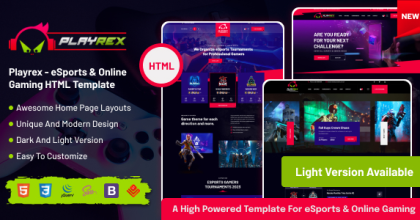 Playrex eSports & Gaming Clan News WordPress Theme