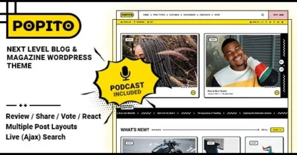 Popito Blog & Magazine WordPress Theme