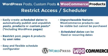 Post & Products Scheduler , Restrict Access v5.6