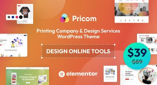 Pricom Printing Company & Design Services WordPress theme