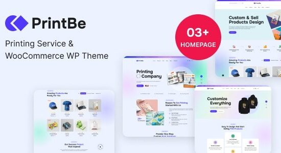 PrintBe Printing Service & WooCommerce WP Theme