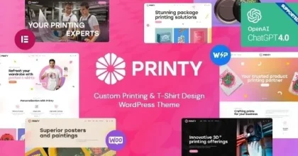 Printy – Custom Printing & T-Shirt Design WordPress Theme