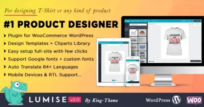 Product Designer for WooCommerce WordPress Lumise
