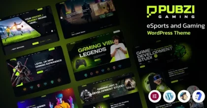 Pubzi – eSports and Gaming WordPress Theme