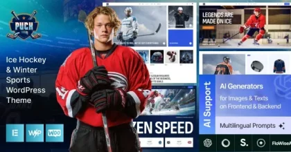 Puck - Ice Hockey & Winter Sports WordPress Theme